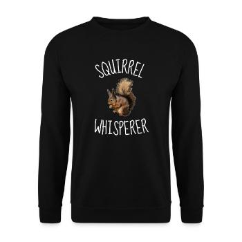 Forest Dweller Animal Lover Rodent Squirrel - Unisex Sweatshirt - black - Front - Alina (178cm) & Michal (187cm)