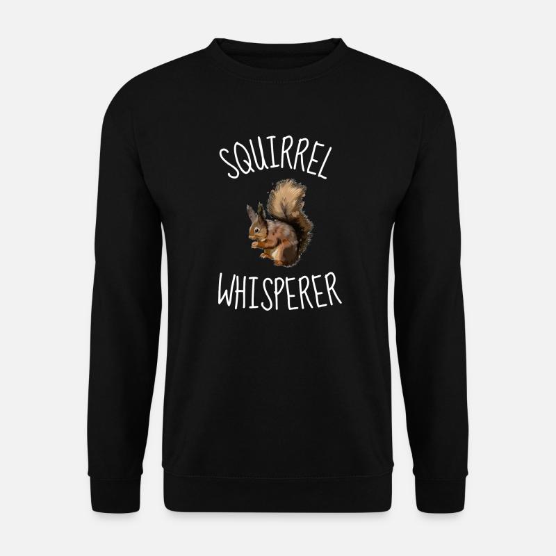 Waldbewohner Tierfreund Nagetier Eichhörnchen - Unisex Pullover - Schwarz