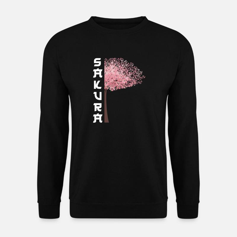 Sakura Tree Fleurs de cerisier japonais - Sweat-shirt Unisexe - noir