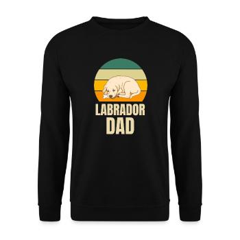 Chiens rétro Papa Labrador - Sweat-shirt Unisexe - noir - Devant - Alina (178cm) & Michal (187cm)