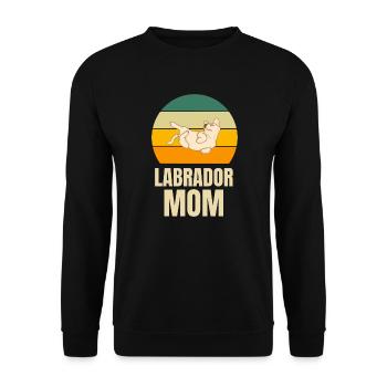 Retro Dogs Mama Labrador - Unisex Sweatshirt - black - Front - Alina (178cm) & Michal (187cm)