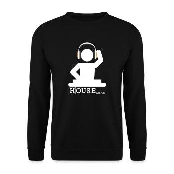 House Music - Unisex Pullover - Schwarz - Vorne - Alina (178cm) & Michal (187cm)