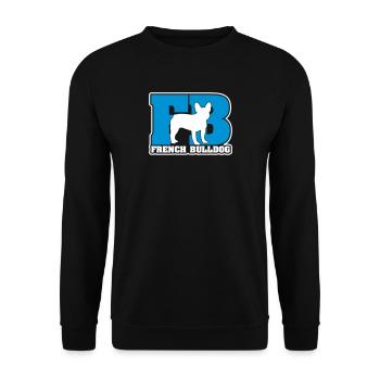 FRENCH BULLDOG FB - Unisex Pullover - Schwarz - Vorne - Alina (178cm) & Michal (187cm)