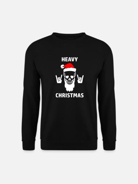 Heavy Christmas Metal Rock Weihnachten Santa - Unisex Pullover - Schwarz