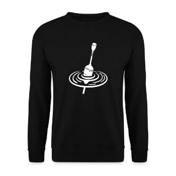 Angeln Posen Angel Posenangeln Pose Angelrute - Unisex Pullover - Schwarz - Vorne - Alina (178cm) & Michal (187cm)
