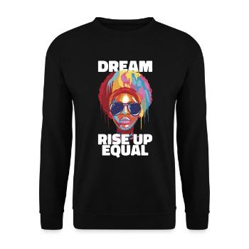 black history month Afro American Gift - Unisex Sweatshirt - black - Front - Alina (178cm) & Michal (187cm)