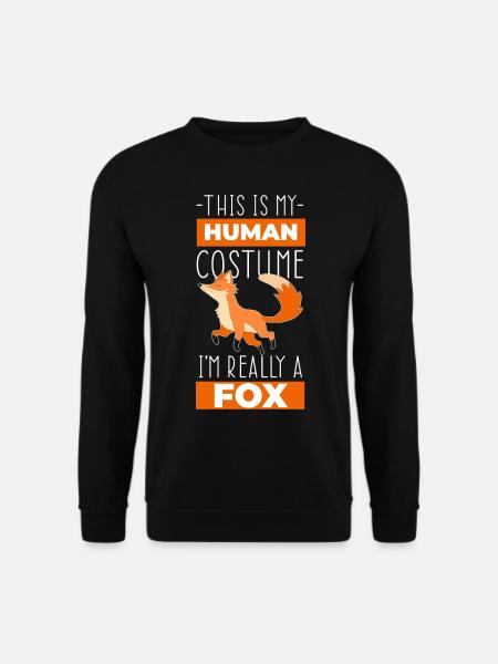 Fuchs Hühnerschreck Fuchsfell Intelligenz - Unisex Pullover - Schwarz