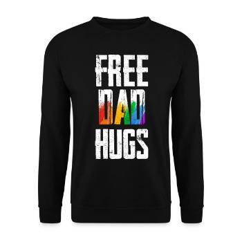 Câlins de papa gratuits - Sweat-shirt Unisexe - noir - Devant - Alina (178cm) & Michal (187cm)