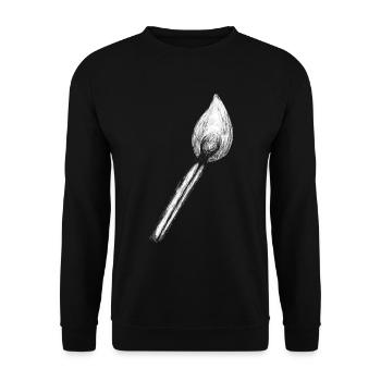 Burning match - Unisex Sweatshirt - black - Front - Alina (178cm) & Michal (187cm)