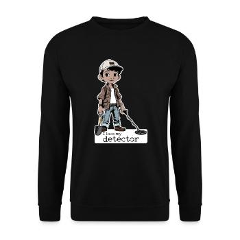 I love my detector - Unisex Sweatshirt - black - Front - Alina (178cm) & Michal (187cm)