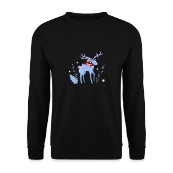Enfant qui dort sur le cerf - Sweat-shirt Unisexe - noir - Devant - Alina (178cm) & Michal (187cm)
