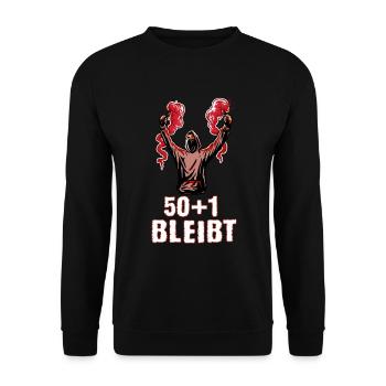 Fussball Ultras Fan Pyro Tradition - Unisex Pullover - Schwarz - Vorne - Alina (178cm) & Michal (187cm)