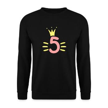 Couronne du 5e anniversaire - Sweat-shirt Unisexe - noir - Devant - Alina (178cm) & Michal (187cm)