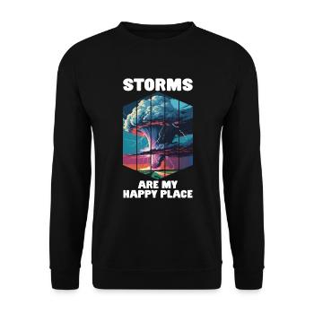 Severe Weather Storm Tornado Hurricane Storm Chaser - Unisex Sweatshirt - black - Front - Alina (178cm) & Michal (187cm)