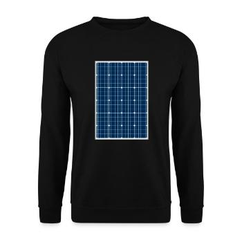 Solar cell, photovoltaic, solar energy, solar panel - Unisex Sweatshirt - black - Front - Alina (178cm) & Michal (187cm)