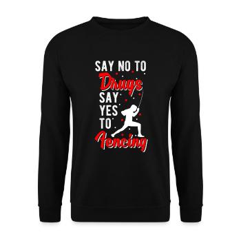 Fencing Saber - Unisex Sweatshirt - black - Front - Alina (178cm) & Michal (187cm)