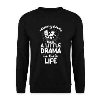 actress stage mask opera - Unisex Sweatshirt - black - Front - Alina (178cm) & Michal (187cm)
