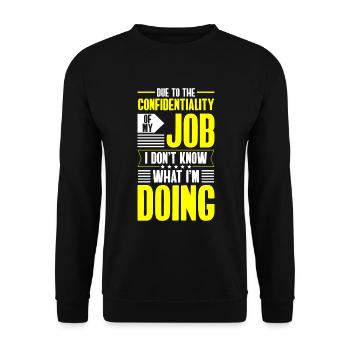 Craft Work Father Humor - Unisex Sweatshirt - black - Front - Alina (178cm) & Michal (187cm)