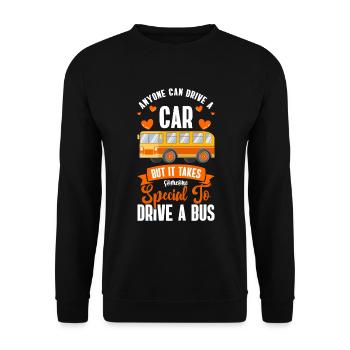 Fahrer Busfahrerin Öffentliche Verkehrsmittel - Unisex Pullover - Schwarz - Vorne - Alina (178cm) & Michal (187cm)