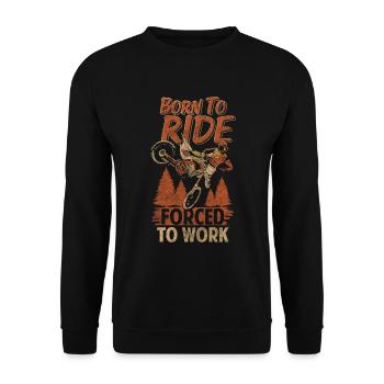 Bike Freestyle Stunt Street - Unisex Pullover - Schwarz - Vorne - Alina (178cm) & Michal (187cm)