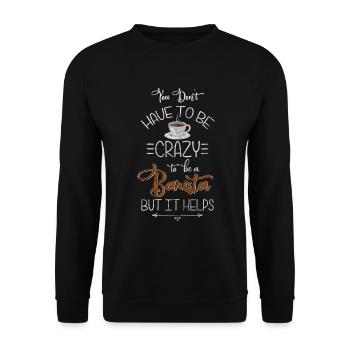 Barista connaisseur Lait Matin grouch - Sweat-shirt Unisexe - noir - Devant - Alina (178cm) & Michal (187cm)