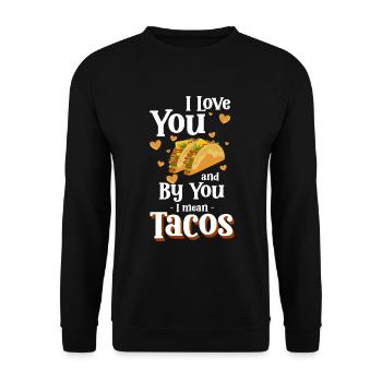 Taco Food Latino Burrito - Unisex Sweatshirt - black - Front - Alina (178cm) & Michal (187cm)
