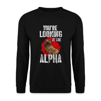 Dinosaur Fossil Childhood - Unisex Sweatshirt - black - Front - Alina (178cm) & Michal (187cm)
