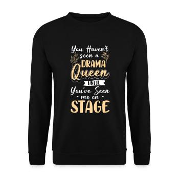 Queen Aufmerksamkeit Schwanger - Unisex Pullover - Schwarz - Vorne - Alina (178cm) & Michal (187cm)