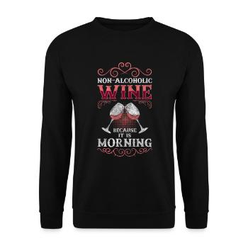 Alcohol No Thank You Drunkards - Unisex Sweatshirt - black - Front - Alina (178cm) & Michal (187cm)