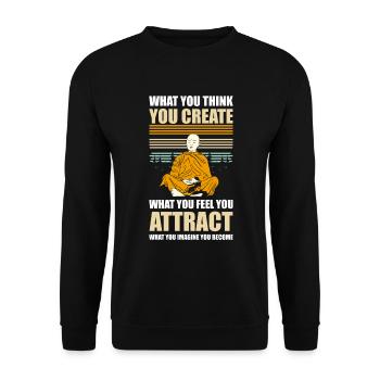 Yoga Healing Spiritual Spirit - Unisex Sweatshirt - black - Front - Alina (178cm) & Michal (187cm)
