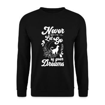 Attrape-rêves Plume Souhait Ésotérisme - Sweat-shirt Unisexe - noir - Devant - Alina (178cm) & Michal (187cm)