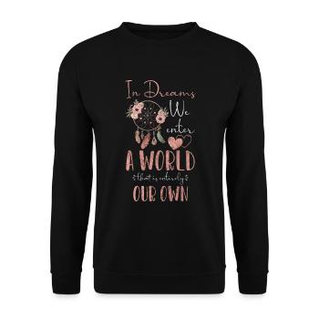 Dream Motivation Love - Unisex Sweatshirt - black - Front - Alina (178cm) & Michal (187cm)