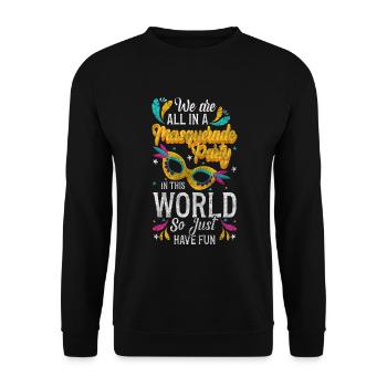 Party Celebration - Unisex Sweatshirt - black - Front - Alina (178cm) & Michal (187cm)