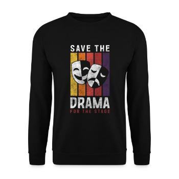 Dramaqueen rampenlicht ärger - Unisex Pullover - Schwarz - Vorne - Alina (178cm) & Michal (187cm)