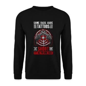 Waffe Sportschütze Munition Verein - Unisex Pullover - Schwarz - Vorne - Alina (178cm) & Michal (187cm)