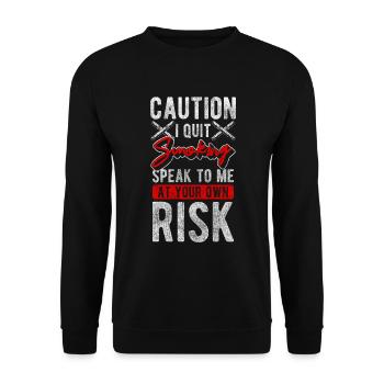 Smoker Cigar Break Box - Unisex Sweatshirt - black - Front - Alina (178cm) & Michal (187cm)