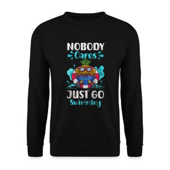 Piscine Piscine Loisir Natation - Sweat-shirt Unisexe - noir - Devant - Alina (178cm) & Michal (187cm)