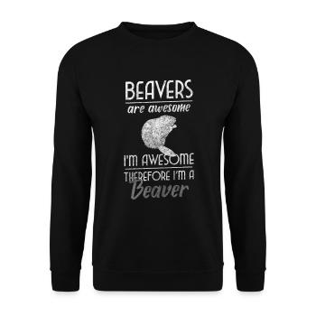 Rivière Beaver Welfare Animal Welfare - Sweat-shirt Unisexe - noir - Devant - Alina (178cm) & Michal (187cm)