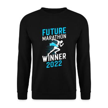 Jogging Spruch zum Laufen - Läufer - Unisex Pullover - Schwarz - Vorne - Alina (178cm) & Michal (187cm)