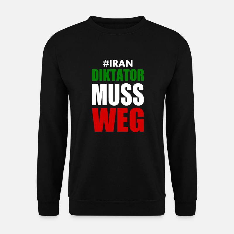 diktator muss weg iran - Unisex Pullover - Schwarz