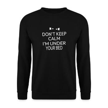 Halloween Don't Keep Calm I'm Under Your Bed - Unisex Sweatshirt - black - Front - Alina (178cm) & Michal (187cm)