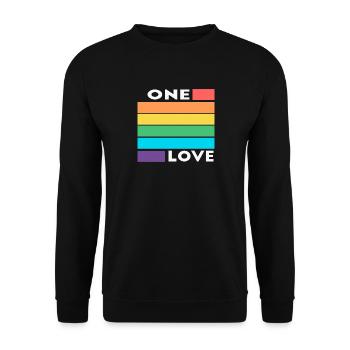 LGBTQ Un amour - Sweat-shirt Unisexe - noir - Devant - Alina (178cm) & Michal (187cm)