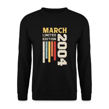 March 2004 - Birthday Gift March 2004 March - Unisex Sweatshirt - black - Front - Alina (178cm) & Michal (187cm)