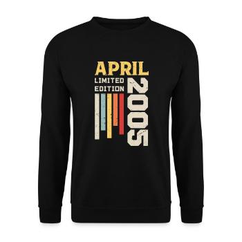 April 2005 - Birthday Gift April 2005 April - Unisex Sweatshirt - black - Front - Alina (178cm) & Michal (187cm)