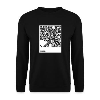 Music Collection - Unisex Sweatshirt - black - Front - Alina (178cm) & Michal (187cm)