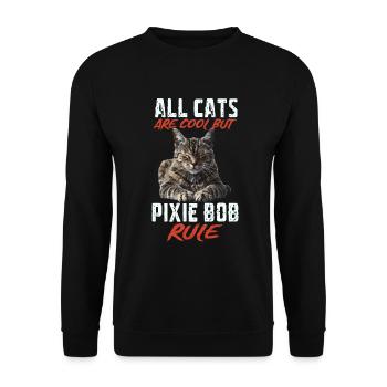 Pixie bob - Unisex Sweatshirt - black - Front - Alina (178cm) & Michal (187cm)