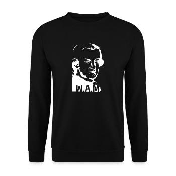 Mozart, white - Unisex Sweatshirt - black - Front - Alina (178cm) & Michal (187cm)