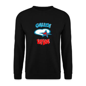 Galiza Viva 2022 - Unisex Pullover - Schwarz - Vorne - Alina (178cm) & Michal (187cm)