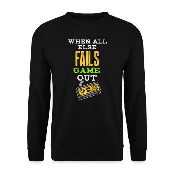 Jeux vidéo Échec Soulagement du stress Inspirant Fu - Sweat-shirt Unisexe - noir - Devant - Alina (178cm) & Michal (187cm)