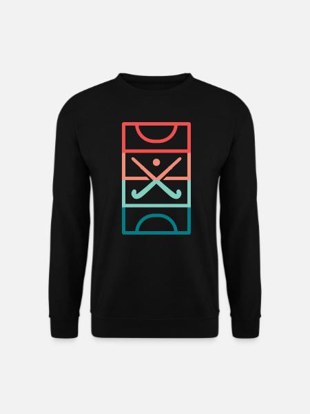 Terrain de hockey Hockey sur gazon vintage - Sweat-shirt Unisexe - noir